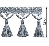 Бахрома для штор серого цвета