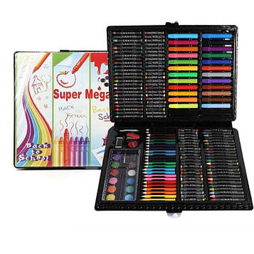 Набір для творчості Super Mega Art Set 228 предметів (Black) | Набір для малювання у валізі