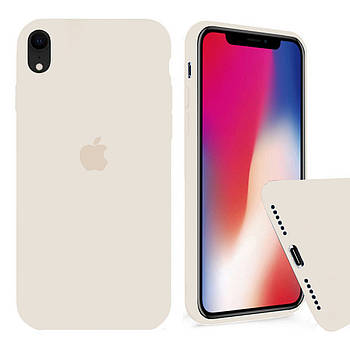 Чохол Silicone FULL case для IPhone Xr Antique white бежевий