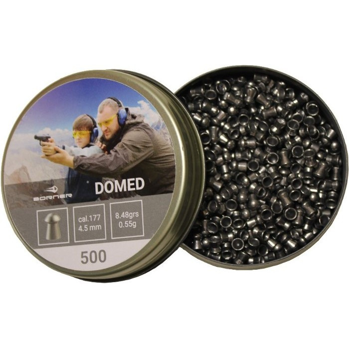 Кулі для пневматики Borner Domed 0.55 гр / 4.5 мм / 500 шт, фото 1