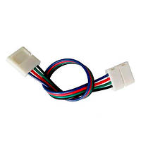 Конектор двосторонній для 10мм стрічки LED SMD 5050 RGB, 2 затискача