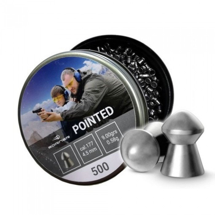 Кулі для пневматики Borner Pointed 0.58 гр / 4.5 мм / 500 шт