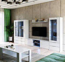 Тумба під телевізор Рома / Roma 520х1792х450мм білий глянець Миро-Марк, фото 3