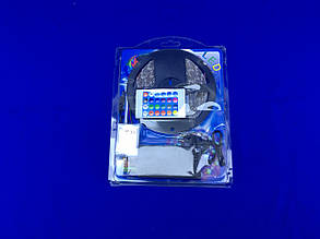 RGB Гнучка-світлодіодна Led стрічка 5050 (Адаптер + Контролер + Пульт) 5 метрів, фото 2