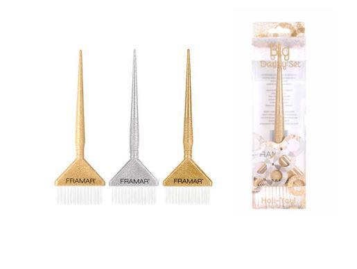 Кисті для фарбування широкі "Золота лихоманка '' 3шт. (В наборі) | Big Daddy Brush Set Framar (99020)
