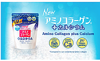 Коллаген с кальцием Meiji amino collagen, курс 14 дней