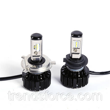 Світлодіодні автолампи з кулером TurboLed HeadLight T6-H4 Led 6000K/8000Lm 152642, фото 2