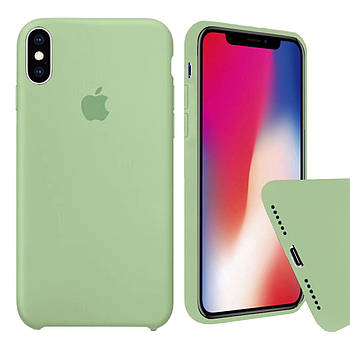 Чохол Silicone FULL case для IPhone X/Xs Mint м'ятний