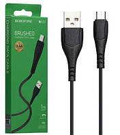 Кабель USB Micro Borofone BX37 Wieldy 2.4 / 1м Чорний