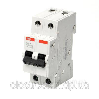 Автоматичний вимикач 25A , 2 ПОЛЮС, ТИП C, BMS412C25 ABB BASIC M
