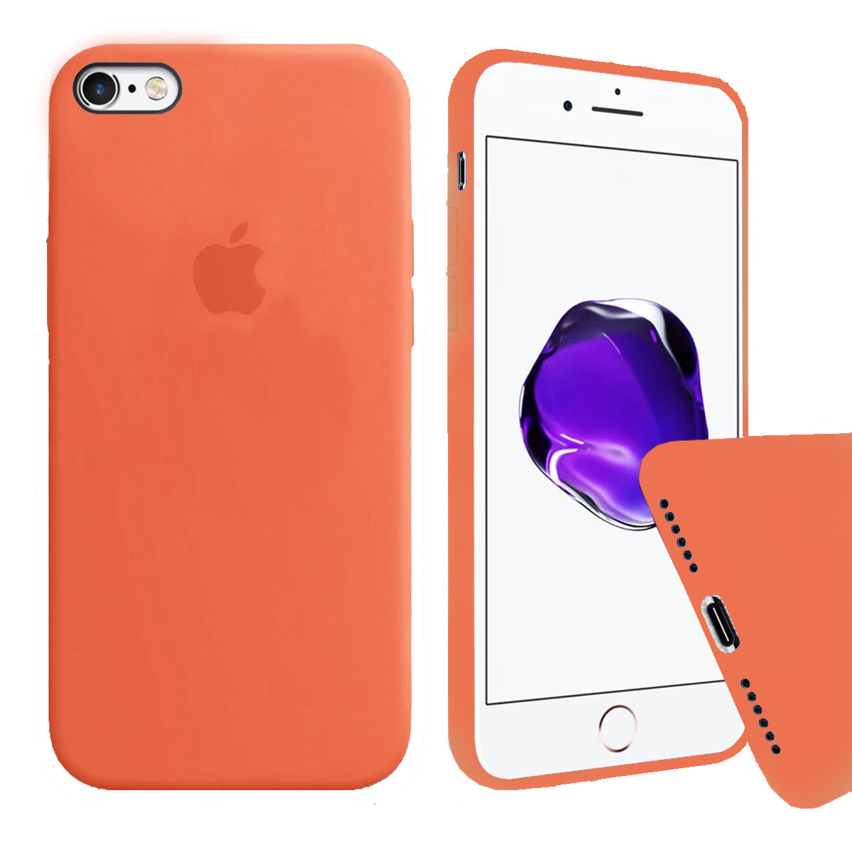 Чохол Silicone FULL case для IPhone 6/6s Orange жовтогарячий