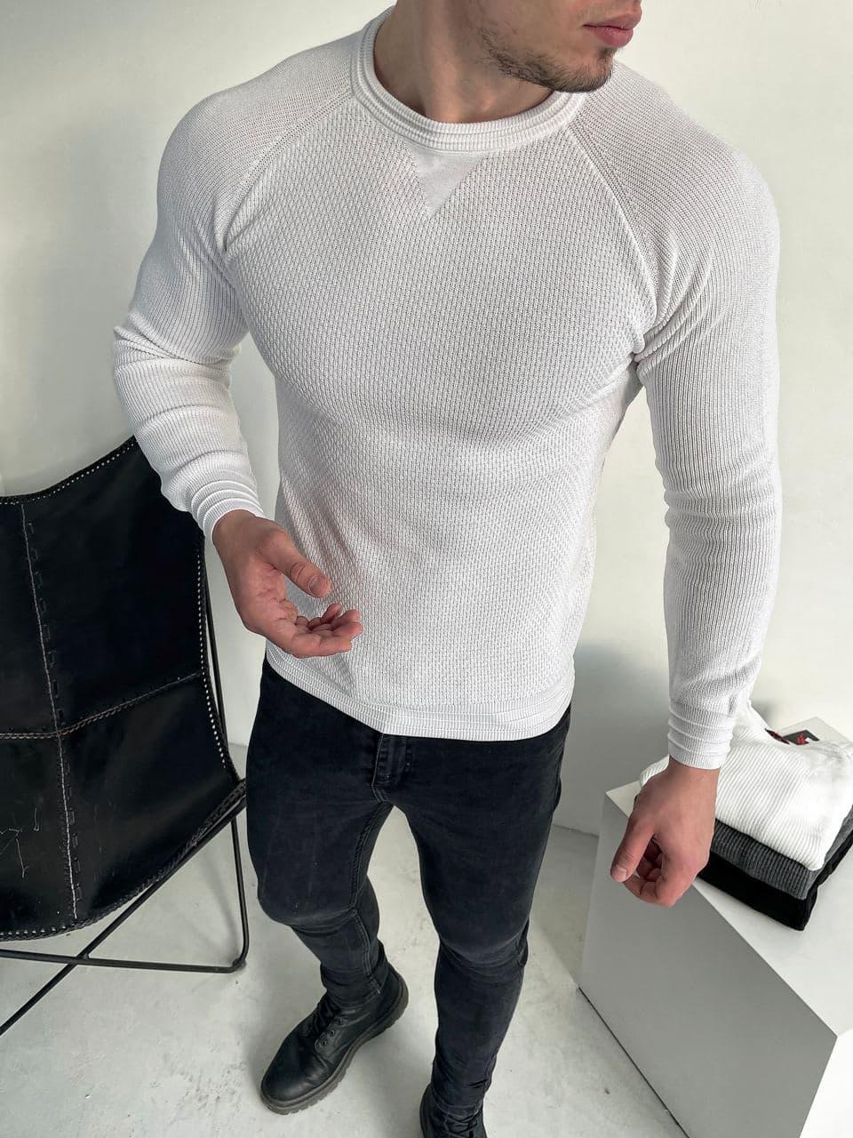 Мужская кофта белая Треугольник M (ID#1359815924), цена: 599 ₴, купить ...