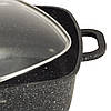 Набір посуду Kamille 7 предметів (20см,, 24см., 28см., прихватки) з литого алюмінію KM-4435, фото 4