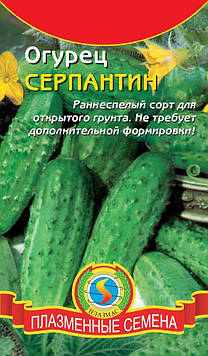 Насіння огірків Огірок Серпантин 12 штук (Плазмові насіння)