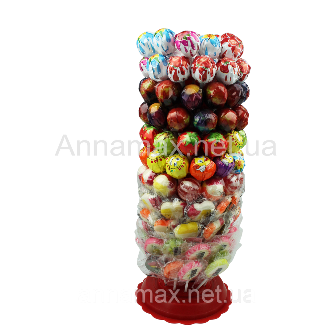 Льодяники на паличці Roks Асорті на стійці 120 шт, фото 1