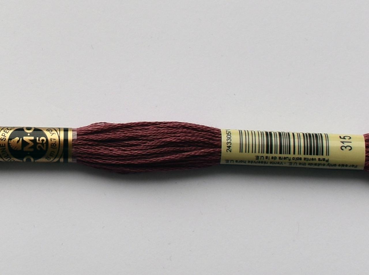 Нитки муліне DMC колір 315 античний рожево-ліловий, ср.т., арт.117