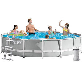 Каркасний басейн Intex, 457х107 см (картриджний фільтр-насос 3 785 л/год, сходи, тент, підстилка)