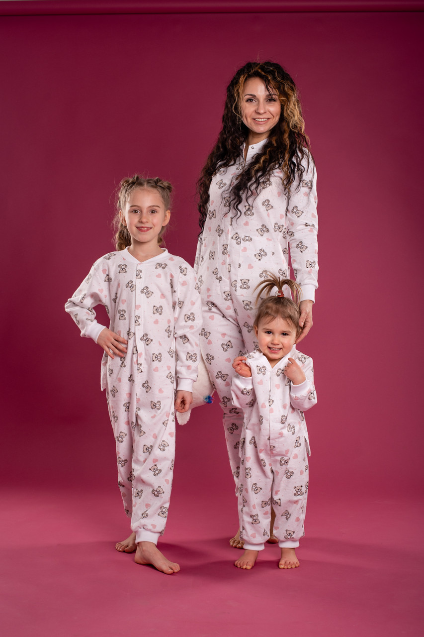Піжама дитяча з кишенею на попі SweetJama Kids "Ведмедик з великим серцем"