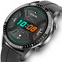 Многофункциональные стильные умные смарт часы Smart Black с сенсорным экраном черные для активных людей