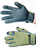 Перчатки из неопрена с антискользящим покрытием на ладони Tramp TRGB-002-L Green