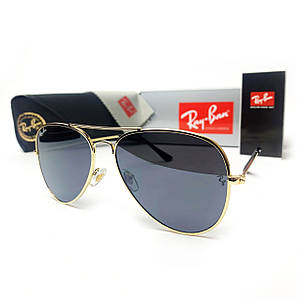 Сонцезахисні окуляри R-B Aviator Краплі 3025 Золото Чорний