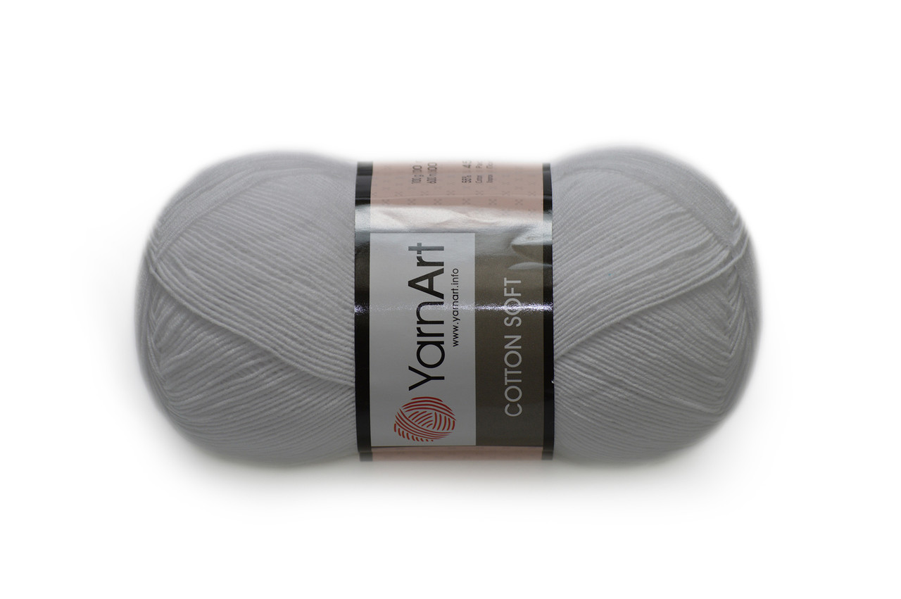 YarnArt Soft Cotton, Білосніжний №62