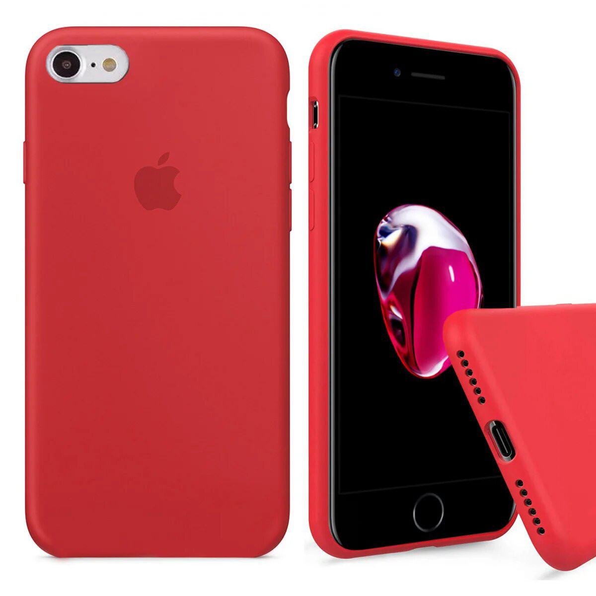 Чохол Silicone FULL case для IPhone 8 Red червоний