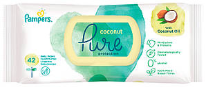 Дитячі вологі серветки Pure Protection Coconut 42 шт PAMPERS