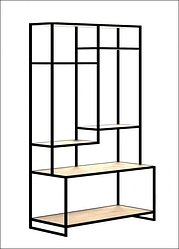 Стелаж в стилі Лофт 2000х1200х550, СТЖ24