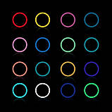 Кільцева світлодіодна кольорова лампа RGB LED MJ33 Набір блогера Селфі кільце зі штативом Студійне світло 33, фото 8