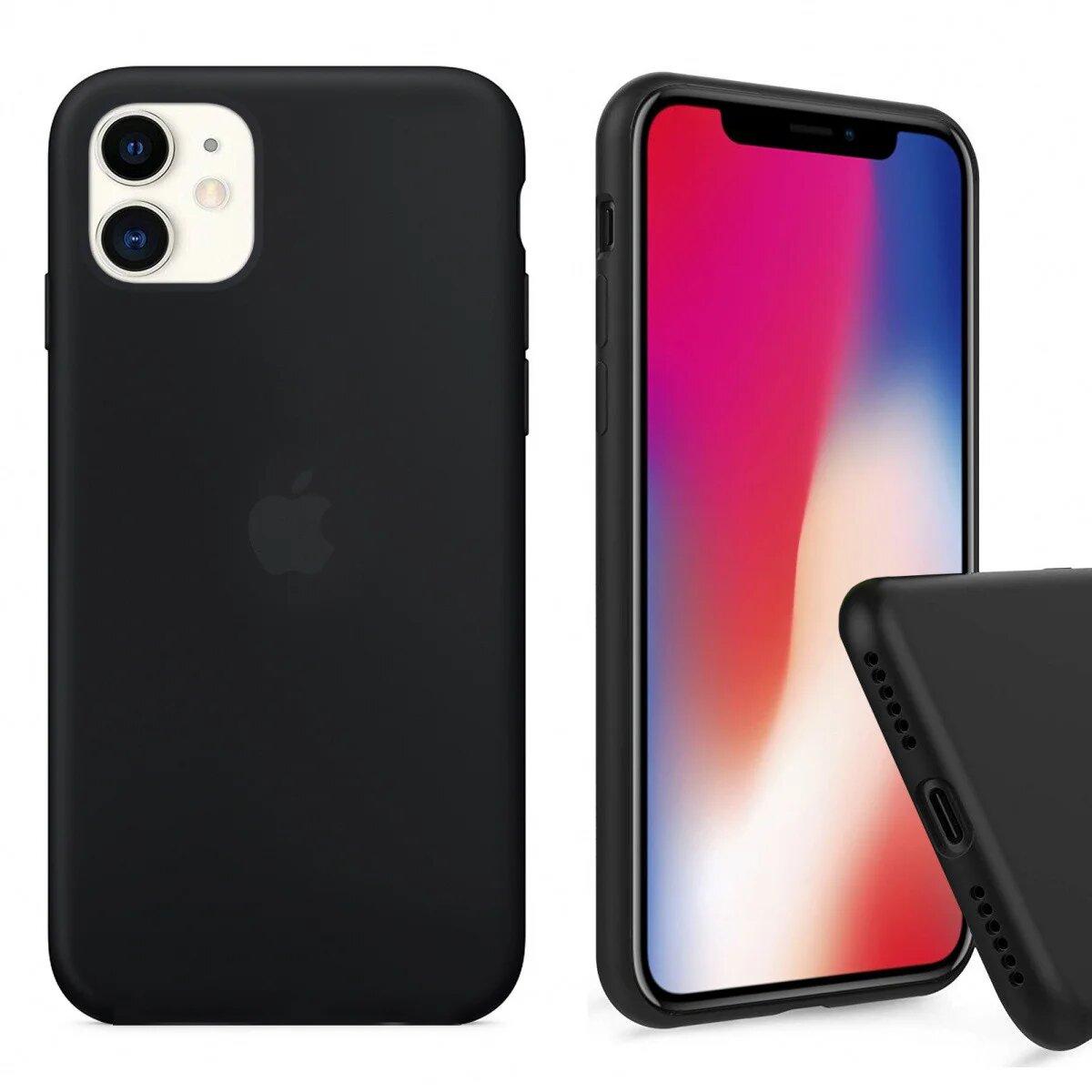Чохол Silicone FULL case для IPhone 12 Mini Black чорний