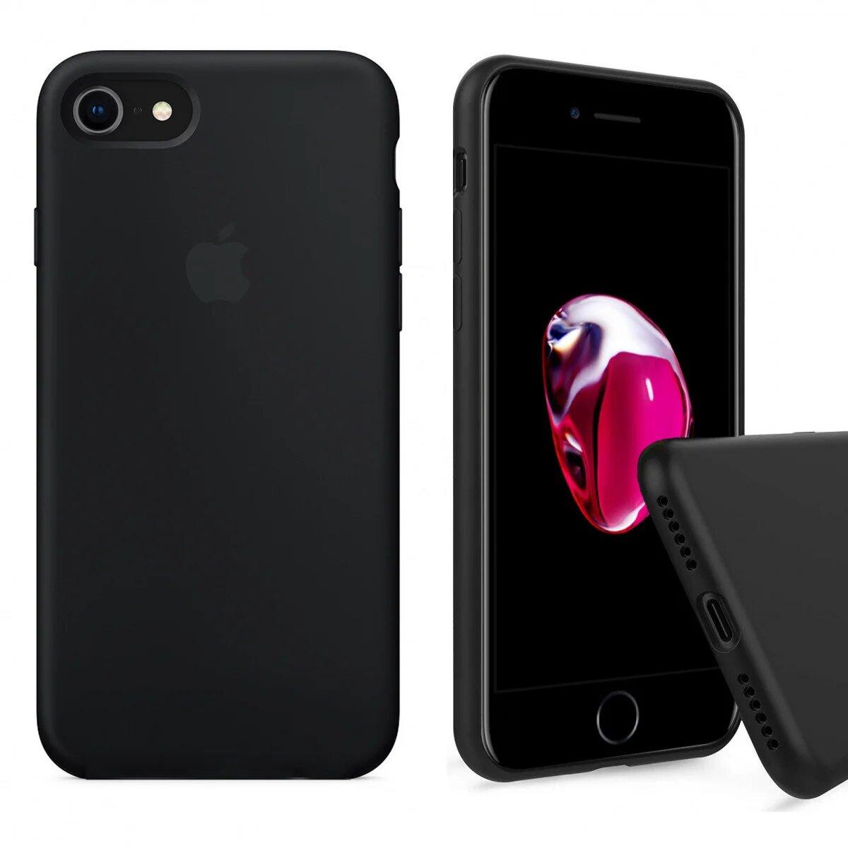 Чохол Silicone FULL case для IPhone 7 Black чорний