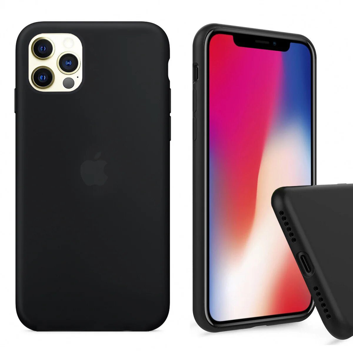 Чохол Silicone FULL case для IPhone 12 Pro Black чорний