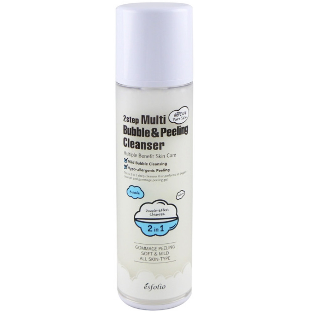 Двокроковий мульти-клінсер киснева пінка + пілінг скатка Esfolio 2step Multi Bubble & Peeling Cleanser 120 мл