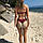 Жіночий купальник Бордо стрінги бікіні розмір S, L, фото 2
