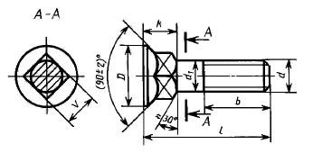 Болт культиваторный М10 ГОСТ 7786-81