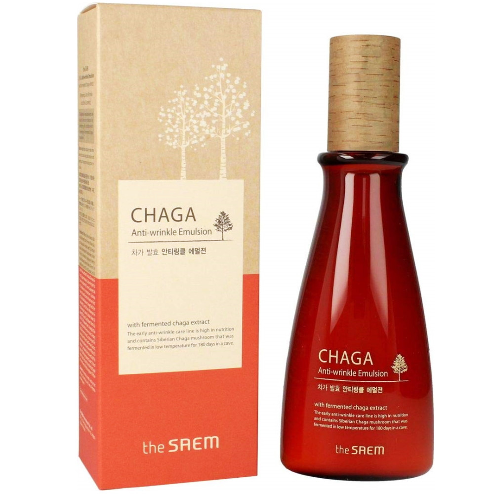 Емульсія для обличчя антивікова з екстрактом чаги The Saem CHAGA Anti-wrinkle Emulsion 160 мл (8806164131732)