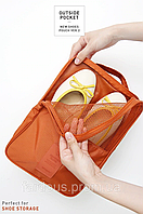 Сумка для взуття на три пари, органайзер взуттєвий. Різні кольори