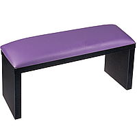 Подлокотник для маникюра на темных ножках с фиолетовой подушкой