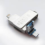 Флеш-драйв T&G 004 Metal series USB 3.0 - Lightning, 16GB, фото 3