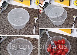 Контейнер харчової круглий з кришкою, 500мл