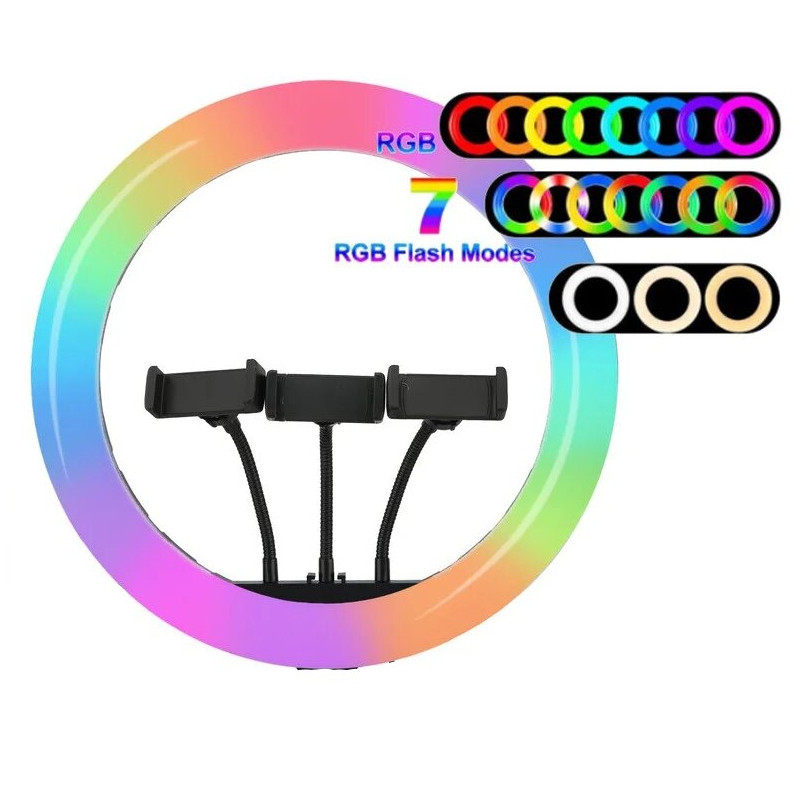 Кольцевая лампа MJ36 Rgb 36см
