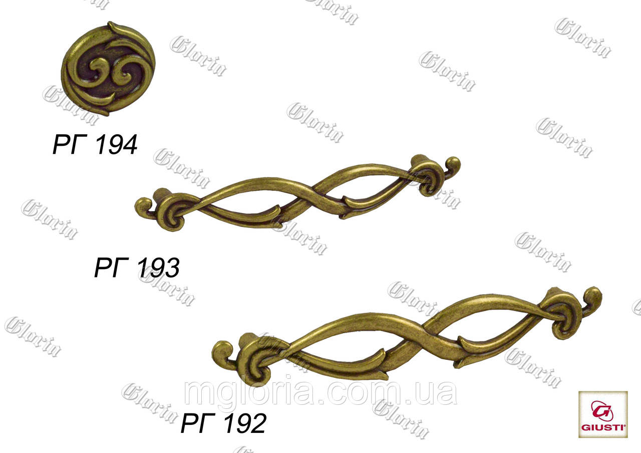 Ручки меблеві РГ-192, РГ-193, РГ-194