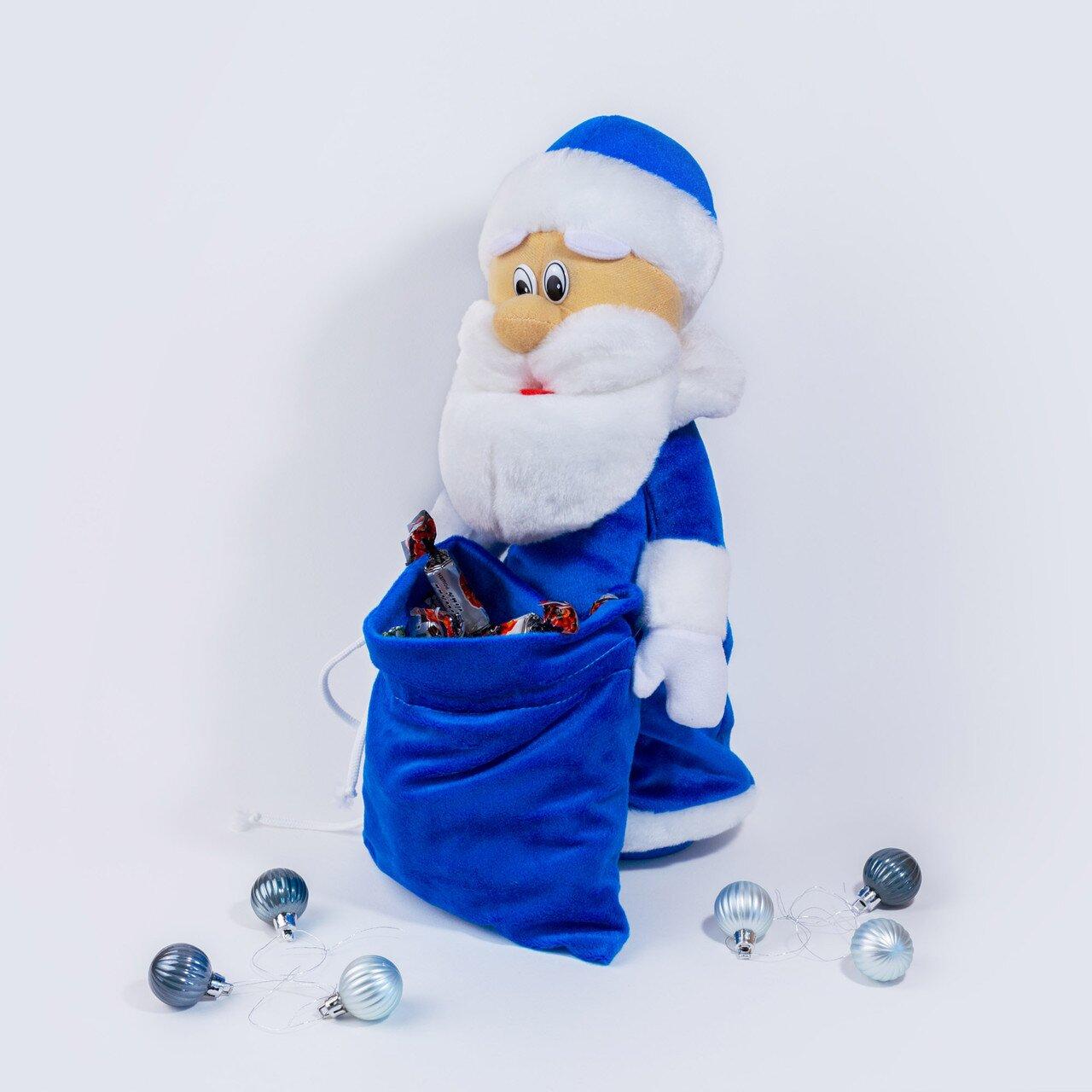 Чехол под шампанское и конфеты Zolushka Дед Мороз 40см синий (ZL4542) - фото 1 - id-p332746010