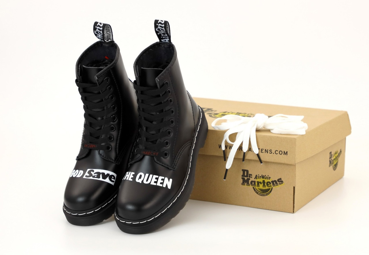 Чоловічі Черевики Dr. Martens 1460 Sex Pistols Black Rolled Smooth
