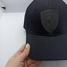 Кепка бейсболка Ferrari Феррарі Чорна, фото 3