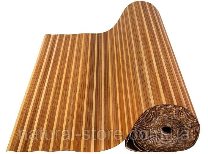 Бамбукові шпалери лак "Смугасті 3+1" 150см TM Safari