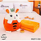 Іграшка Плед-Подушка Трансформер з Муфтою Зайчик Морквика 3 в 1