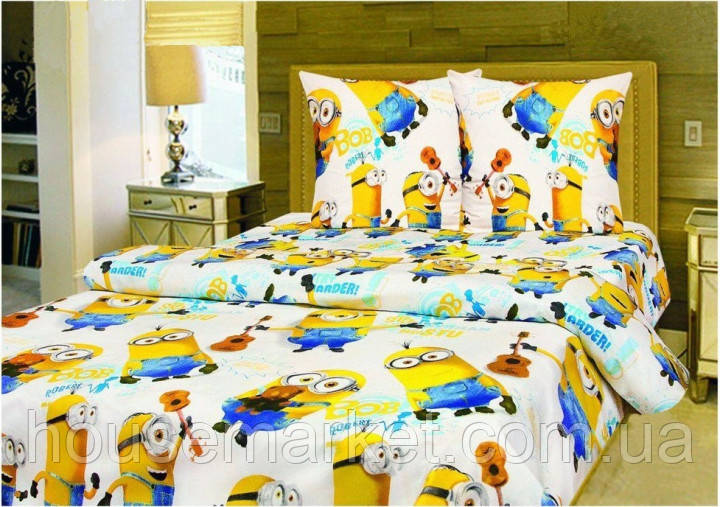 Комплект дитячого постільного Міньйона, Бязь Голд - фото 1 - id-p1360121102