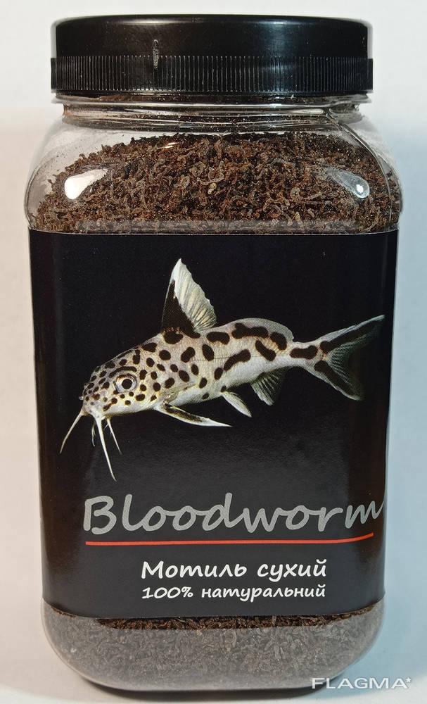 Мотыль сухой "Bloodworm" тм Буся - корм для аквариумных рыб и креветок 600мл/200г - фото 1 - id-p1360130376